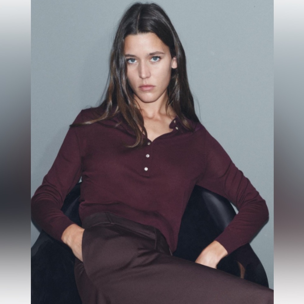 Zara Elegant Burgundy Women's Sweater